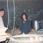 Peter Noble of 10pm (10 Grande Rue Puligny Montrachet) with Christianne Bachey-Legros proprieter of Domain Bachey Legros in Santenay, Butgundy
